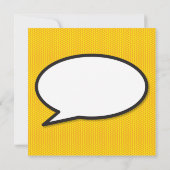 Invitation Baptême Christening Modern Comic Book Pop Art  (Dos)