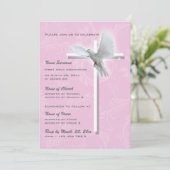 Invitation Baptême communion religieuse confirmation filles (Debout devant)