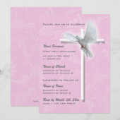 Invitation Baptême communion religieuse confirmation filles (Devant / Derrière)