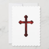 Invitation Baptême Confirmation 1ère communion Croix Rouge (Devant)