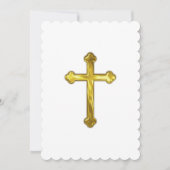 Invitation Baptême Confirmation 1ère communion Trefoil Cross (Devant)