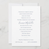 Invitation Baptême Confirmation Communion Croix Bleue (Dos)