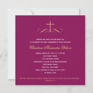 Invitation Baptême croisé/baptême/communion de première génér
