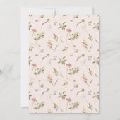 Invitation Baptême croisé de Fleur sauvage rose-rose-mousseux (Dos)