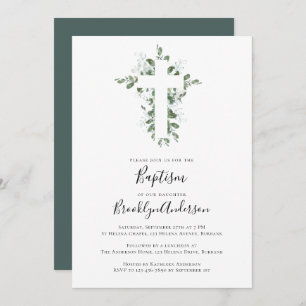 Invitation Baptême croisé d'Eucalyptus