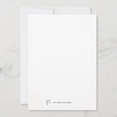 Invitation Baptême Croix florale blanche et garçons de la Bib (Dos)