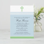 Invitation Baptême Croix Verte (Debout devant)