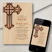 Invitation Baptême d'adultes de garçons modernes