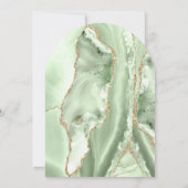Invitation Baptême d'agate vert sauge (Dos)