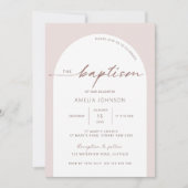 Invitation Baptême d'arc moderne et minimaliste (Devant)