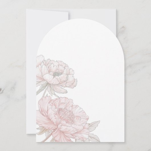 Invitation Baptême d'arc rose pâté (Dos)