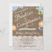 Invitation Baptême D'Automne Anniversaire En Espagnol / Bauti (Devant)