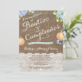 Invitation Baptême D'Automne Anniversaire En Espagnol / Bauti (Debout devant)