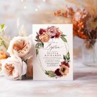 Baptême d'automne orange bleu bordeaux rouge flora