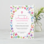 Invitation Baptême de baptême de papillon (Debout devant)