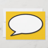 Invitation Baptême de baptême moderne amusant livre de bande  (Dos)