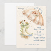 Invitation Baptême de bébé (Devant / Derrière)