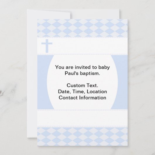 Invitation Baptême de bébé (Devant)
