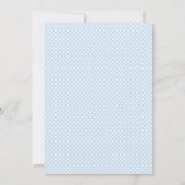 Invitation Baptême de bébé bleu argenté garçon (Dos)