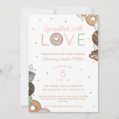 Invitation Baptême de bébé en Sprinkles avec amour (Devant)
