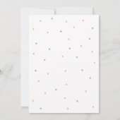 Invitation Baptême de bébé en Sprinkles avec amour (Dos)