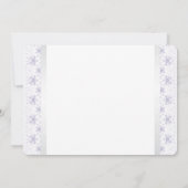 Invitation Baptême de bébé fille ange dentelle violette (Dos)
