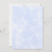 Invitation Baptême de bébé garçon Editable Blue Cloud  (Dos)