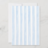 Invitation Baptême de bébé garçon noeud bleu (Dos)