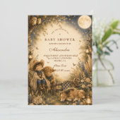 Invitation Baptême de bébé garçon Western Boho (Debout devant)