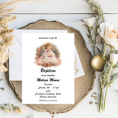 Invitation Baptême de bébé pour filles mignonnes
