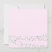 Invitation Baptême de bébé princesse rose gris Tiara (Dos)