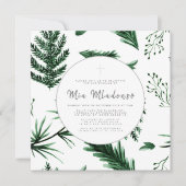 Invitation Baptême de bébé sans joint Christening (Devant)