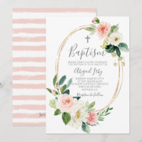 Baptême de cadre rose