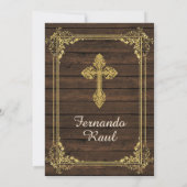 Invitation Baptême de Cheval d'or Premier anniversaire Mexiqu (Dos)