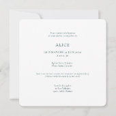 Invitation Baptême de Colibri français (Dos)