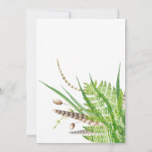 Invitation Baptême de couple de forêt rustique à l'aquarelle (Dos)