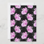 Invitation Baptême de couple gothique noir, violet et argent (Dos)