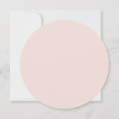 Invitation Baptême de couronne rose florale (Dos)