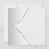 Invitation Baptême de croix en or blanc élégant (Dos)