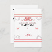 Invitation Baptême de fille (Devant / Derrière)