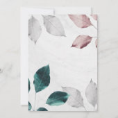 Invitation Baptême De Fleur Botanique De Cadre Or (Dos)