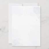 Invitation Baptême de fleurs bleues (Dos)