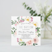 Invitation Baptême de fleurs d'été (Debout devant)