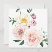 Invitation Baptême de fleurs d'été (Dos)