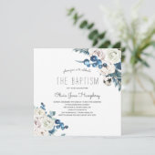Invitation Baptême de fleurs d'hiver (Debout devant)