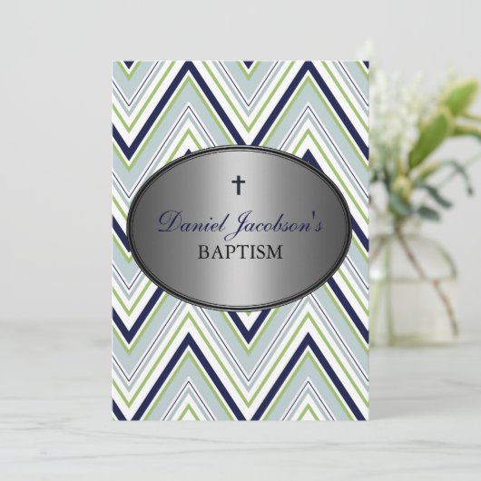 Invitation Baptême de Garçon (Debout devant)