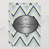 Invitation Baptême de Garçon (Devant / Derrière)