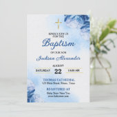 Invitation Baptême de garçon chrétien (Debout devant)