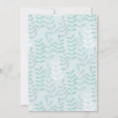 Invitation Baptême de garçon dessiné à la main à l'aquarelle  (Dos)