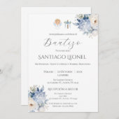 Invitation Baptême de garçon en Boho espagnol (Devant / Derrière)